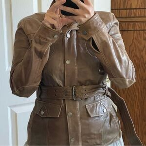 Pelle Studio Brown Leather Jacket